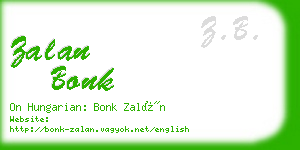 zalan bonk business card